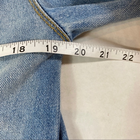 Zara Kids Girls Denim Jacket Sz 13-14 Raw Hem - Picture 10 of 11